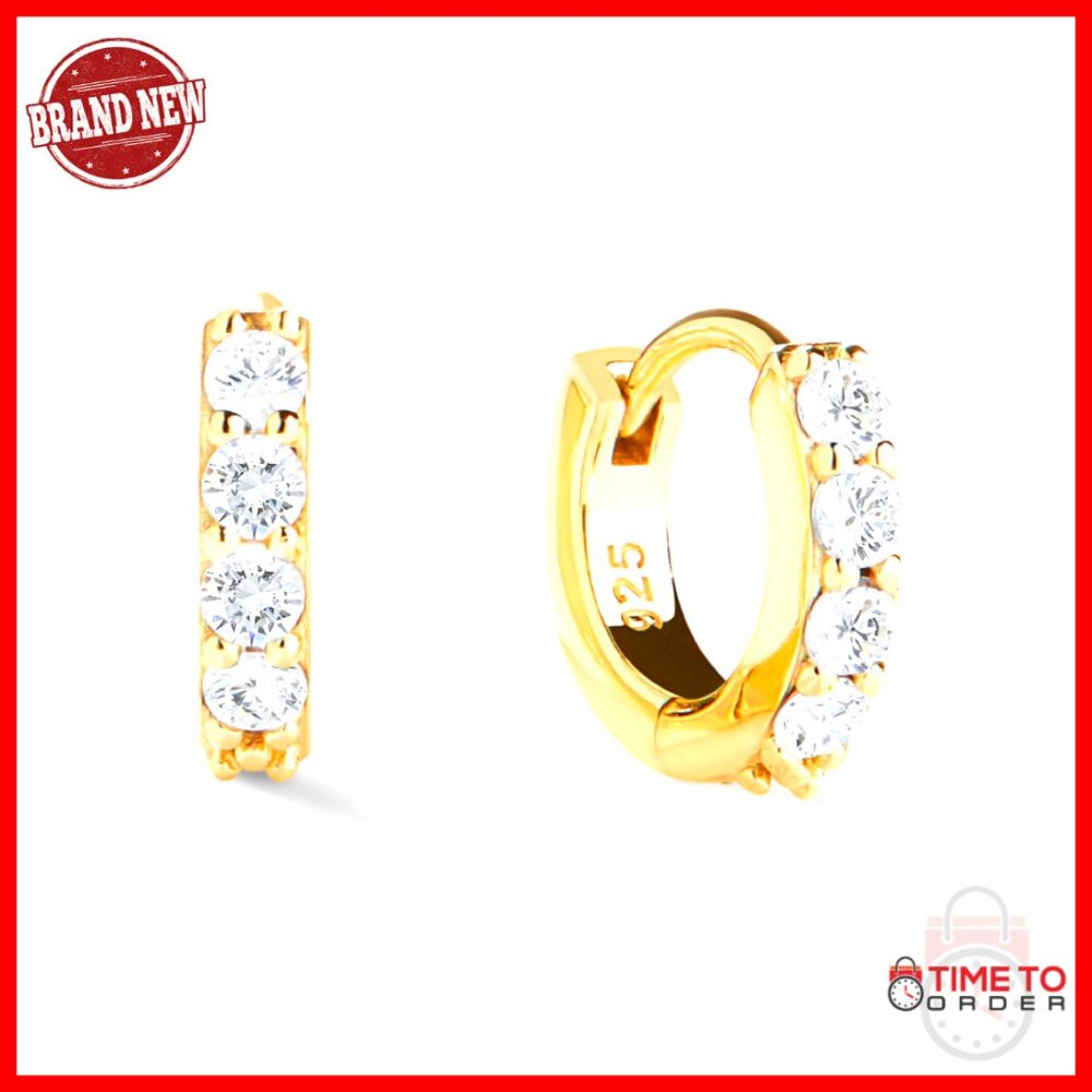 Huggie Hoop Earrings Minimal Chic Elegant Hypoallergenic Water-Resistant